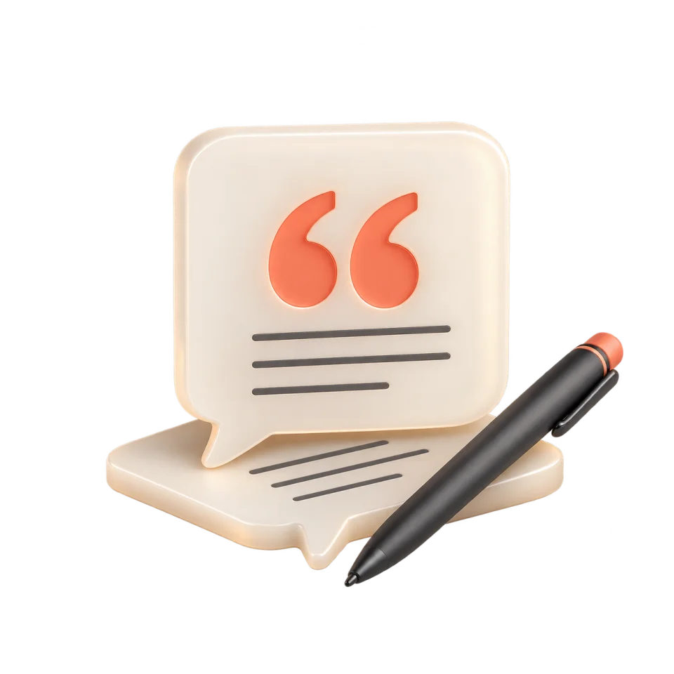 Sculpted ivory conversation cards and a charcoal pen for a thoughtful reply.